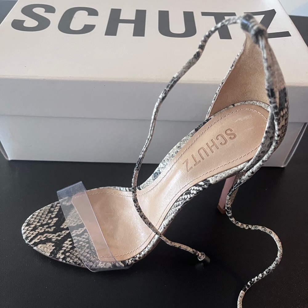 SCHUTZ Multicolor Snakeskin Sandals